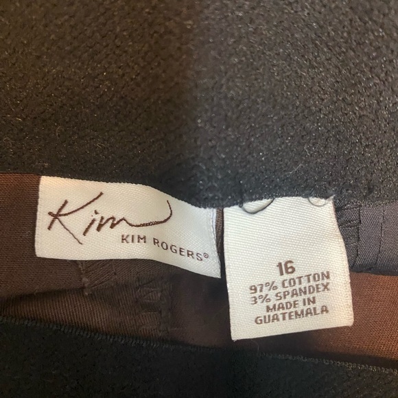 Kim Rogers Womens Plus Size 16 High Rise Brown Capri Pants - Picture 4 of 4